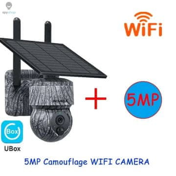 KJB Solarna zunanja PTZ kamera Wi-Fi, 5 MP, brez kartice