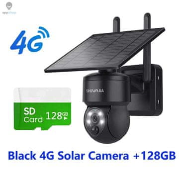 KJB Solarna zunanja PTZ kamera 4G, črna, 128 GB
