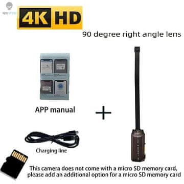 KJB Mini notranja Wi-Fi kamera 4K, 90°, 128 GB