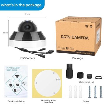 KJB Zunanja PoE PTZ dome kamera 6 MP s 3× zoomom