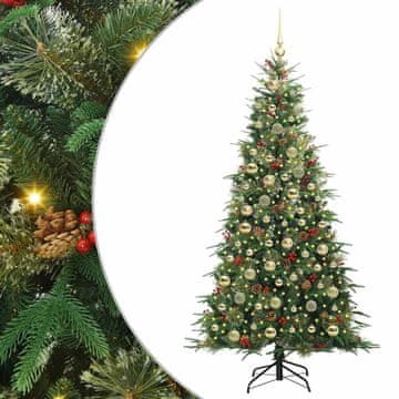 Vidaxl Umetno Zložljivo Božično Drevo Zelena 210 cm PE in PVC