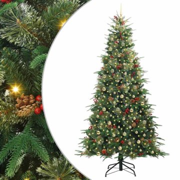 Vidaxl Umetno Zložljivo Božično Drevo Zelena 240 cm PE in PVC