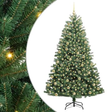 Vidaxl Umetno Zložljivo Božično Drevo Zelena 210 cm PVC in kovina