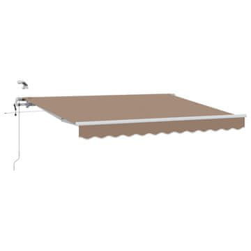 Vidaxl Električna tenda z LED-lučkami in senzorjem 3 x 2,5 m Taupe