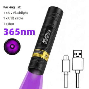 KJB ročna svetilka polnilna, USB