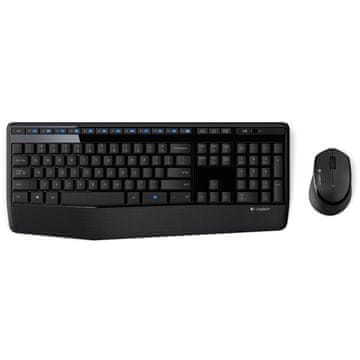 Logitech MK345 brezžična črna slo tisk tipkovnica + miška