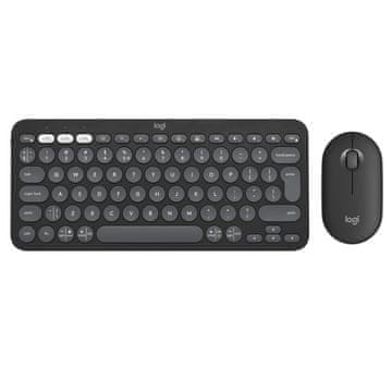 Logitech Pebble 2 Combo črna slo tisk brezžična tipkovnica + miška