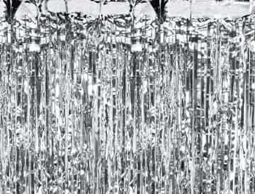 Srebrna kovinska zavesa za fotografsko ozadje za dogodke, 100x200 cm