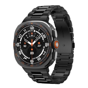 Spigen Modern Fit 316L pašček za Samsung Galaxy Watch Ultra 2/1 47mm, črni (AMP11620)