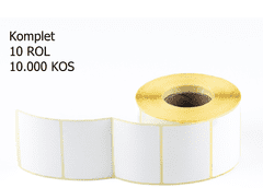 ETICHETE Termo etikete 58x43 mm Premium TOP (Komplet 10 rol / 10.000 kos), tulec 40 mm
