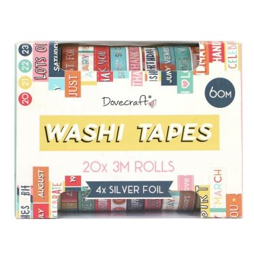 Rayher.	 Washi Tape Box, set 20, Sentiments