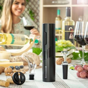 InnovaGoods Električni zamašek z dodatki za zapiranje vina InnovaGoods