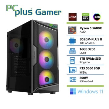 PCplus Gamer Ryzen 7 5800X 32GB 1TB SSD RTX 5070 OC 12GB Windows 11 Home gaming namizni računalnik