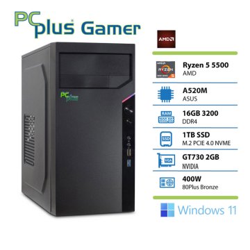 PCplus Magic Ryzen 5 5500 16GB 1TB GT730 Windows 11 Home namizni računalnik
