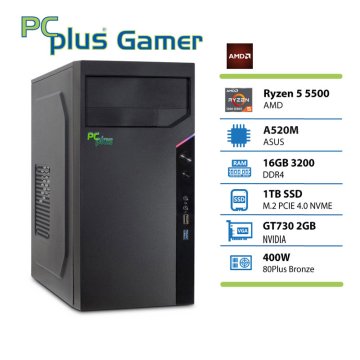 PCplus Magic Ryzen 5 5500 16GB 1TB GT730 namizni računalnik
