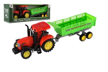 Teddies Traktor z vlečno plastiko 35 cm na vztrajniku