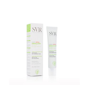 SVR Sebiaclear Creme SPF50+ matirna krema za sončenje za kožo, nagnjeno k aknam 40 ml za ženske