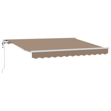 Vidaxl Električni senčnik 4 x 3 m Taupe 100% poliester