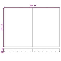 Vidaxl Nadomestno platno za tendo za 6x3.5 m Temno zelena Poliester
