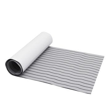 SONNENH Penasta podloga za krov čolna 240 x 90 cm, debelina 6 mm, svetlo siva s črnimi črtami, plošča z vzdolžnimi črtami za prirezovanje po meri, 1 kos
