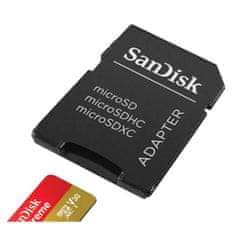 SANDISK Extreme microSDXC 128GB Class 10 UHS-I U3 V30 A2 4K UHD SD adapter SDSQXAA-128G-GN6MA spominska kartica