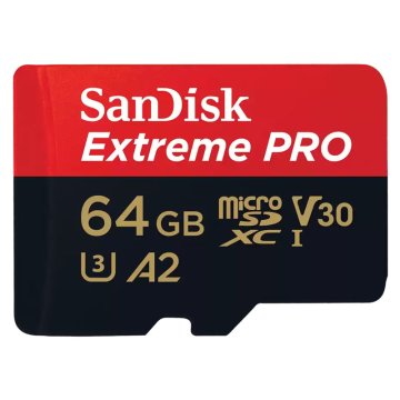 SANDISK Extreme PRO microSDXC 64GB Class 10 UHS-I U3 V30 A2 4K UHD SDSQXCU-064G-GN6MA spominska kartica