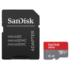 SANDISK Ultra microSDXC 128GB Class 10 UHS-I U1 V10 A1 FHD SD adapter SDSQUAB-128G-GN6MA spominska kartica
