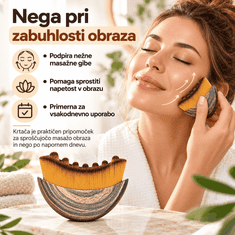 Netscroll Krtača za limfno masažo obraza in telesa za oblikovanje brade in čeljusti, zmanjša zabuhlost, sprošča napetost, LymphaticBrush