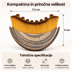 Netscroll Krtača za limfno masažo obraza in telesa za oblikovanje brade in čeljusti, zmanjša zabuhlost, sprošča napetost, LymphaticBrush