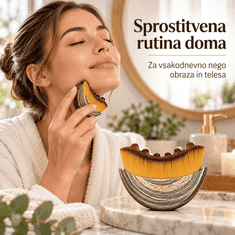 Netscroll Krtača za limfno masažo obraza in telesa za oblikovanje brade in čeljusti, zmanjša zabuhlost, sprošča napetost, LymphaticBrush