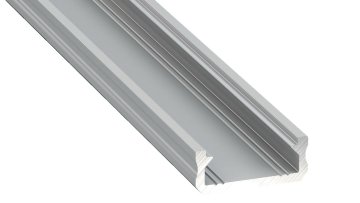 Ekolight Eko-Light aluminijast profil za LED trakove D, srebrn, 2 m z mlečnim pokrovom