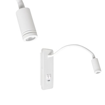 Milagro Stenska nočna svetilka Milagro Base, 8 W + 2 W, bela