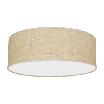 Milagro Stropna svetilka Marshall 3 × E27, Ø 50 cm, bela/ratan
