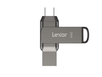Lexar USB ključek Lexar JumpDrive Dual Drive D400, 64GB, USB 3.1 Type-C, 130 MB/s