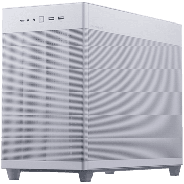ASUS Prime AP201 MicroATX Ohišje - Belo, elegantno 33-litrsko MicroATX ohišje s stranskimi paneli brez orodja in mrežo, s podporo za hladilnike do 360 mm, grafične kartice do 338 mm dolge in stan
