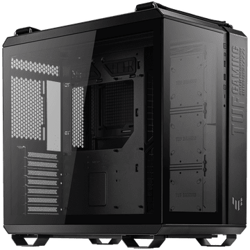 ASUS TUF Gaming GT502 PLUS ATX Gaming ohišje črno, Dual Chamber Chassis, Panoramic View, Tempered Glass front and side panel, Tool-Free side panels, pre-installed 4 ARGB fans & fan hub, Front Pan