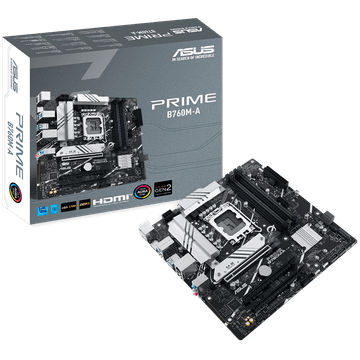 ASUS PRIME B760M-A-CSM LGA1700 mATX matična plošča - Intel B760 4xDIMM DDR5 2xM.2 4xSATA PCIe 4.0 2.5Gb Ethernet 1xDisplayPort 2xHDMI with Aura Sync support