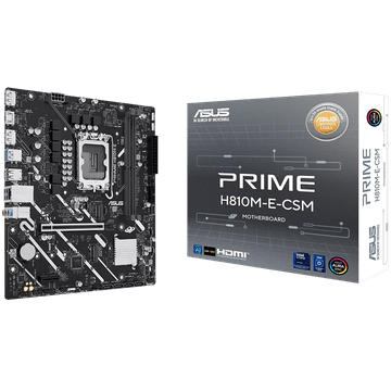 ASUS PRIME H810M-E-CSM LGA1851 mATX osnovna plošča - Intel H810, 2xDDR5, 2xM.2, 4xSATA, 1Gb LAN, 2xDP, 1xHDMI, Aura Sync