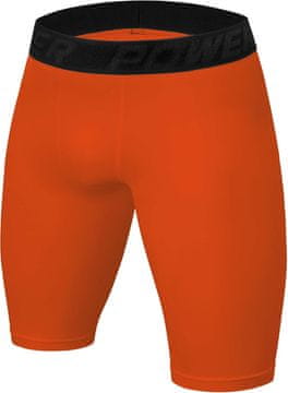 TCA Moške kompresijske športne kratke hlače oranžne barve velikost M QuickDry hitro sušeče 4-way stretch za tek, trening z utežmi, fitnes s širokim elastičnim pasom in ploskimi šivi