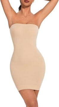 Modelirna kombineža Tummy Control pod obleko za zglajen trebuh in pas, 3D oblikovanje zadnjice, brez šivov, full slip, 92 % najlon 8 % spandeks, elastična dihljiva, proti drsenju, velikost 2XL