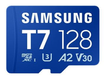 Samsung Spominska kartica Samsung T7, micro SDXC, 128GB, U3, V30, A2, UHS-I, 170 MB/s