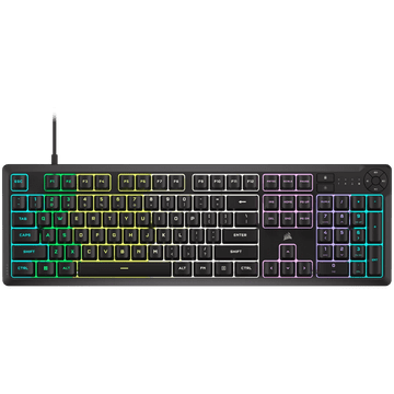 Corsair K55 CORE RGB Gaming Membranska Tipkovnica, žična, črna
