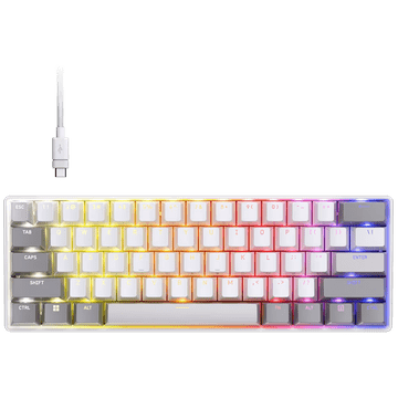 Corsair CLIPPER PRO MINI 60 Hall Effect Gaming tipkovnica, bela