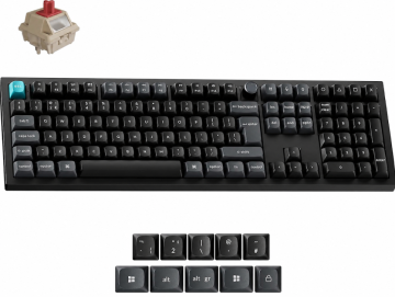 Keychron Q6 Ultra 8K mehanska tipkovnica, brezžična, rdeča stikala, črna (Q6U-M1-UK)