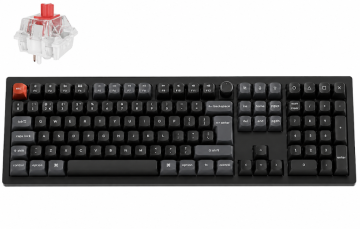 Keychron V6 Ultra 8K mehanska tipkovnica, brezžična, rdeča stikala, črna (V6U-D1-UK)