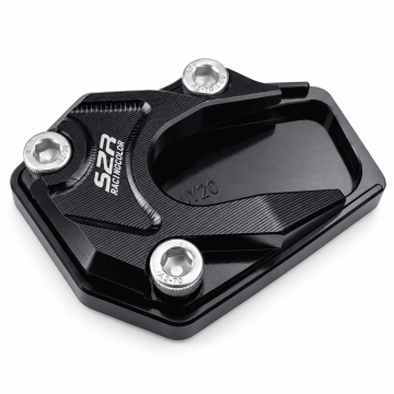 HOME & MARKER® Podloga za stransko stojalo motornega kolesa, aluminijeva zlitina, protizdrsna, za parkiranje na mehki podlagi | BIKEPAD