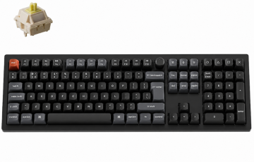 Keychron V6 Ultra 8K mehanska tipkovnica, brezžična, banana stikala, črna (V6U-D4-UK)