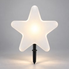 Ekolight Eko-Light STAR EKO0266 – vrtna svetilka v obliki zvezde, 30 cm, 1x E27, IP44, bela