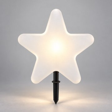 Ekolight Eko-Light STAR EKO0266 – vrtna svetilka v obliki zvezde, 30 cm, 1x E27, IP44, bela