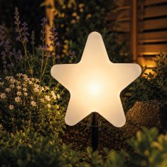Ekolight Eko-Light STAR EKO0266 – vrtna svetilka v obliki zvezde, 30 cm, 1x E27, IP44, bela